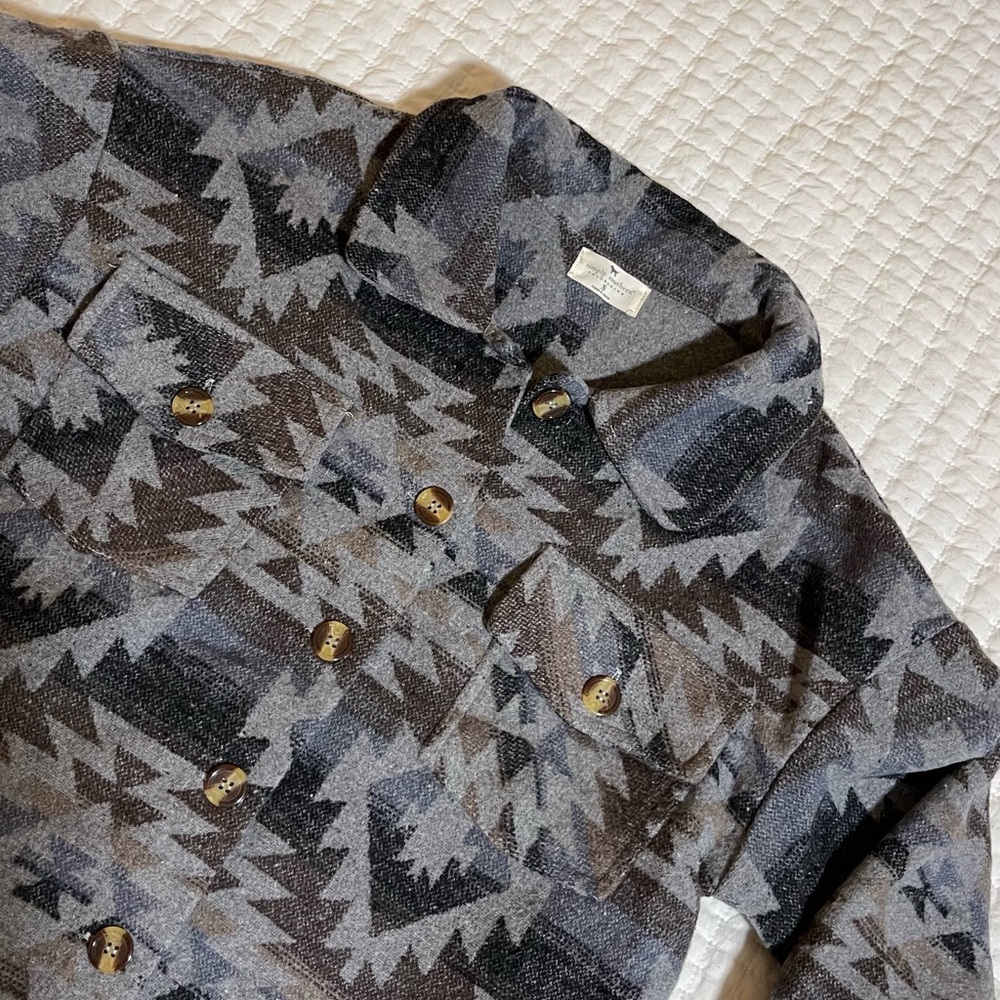 Simply Southern | Gray & Brown Aztec Patterned Jacket - Picture 8 of 14
